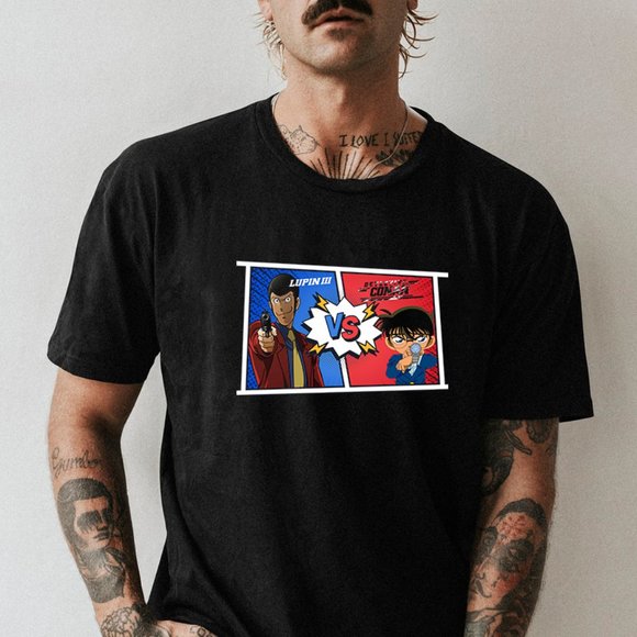 Conan Edogawa vs Lupin the Third T-shirt - Picture 1 of 1
